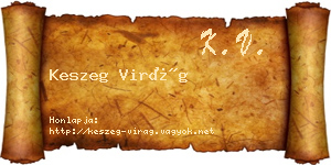 Keszeg Virág névjegykártya